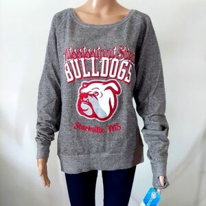 Mississippi State Bulldogs Womens Sweatshirt Size Medium Long Sleeve Thumb Holes